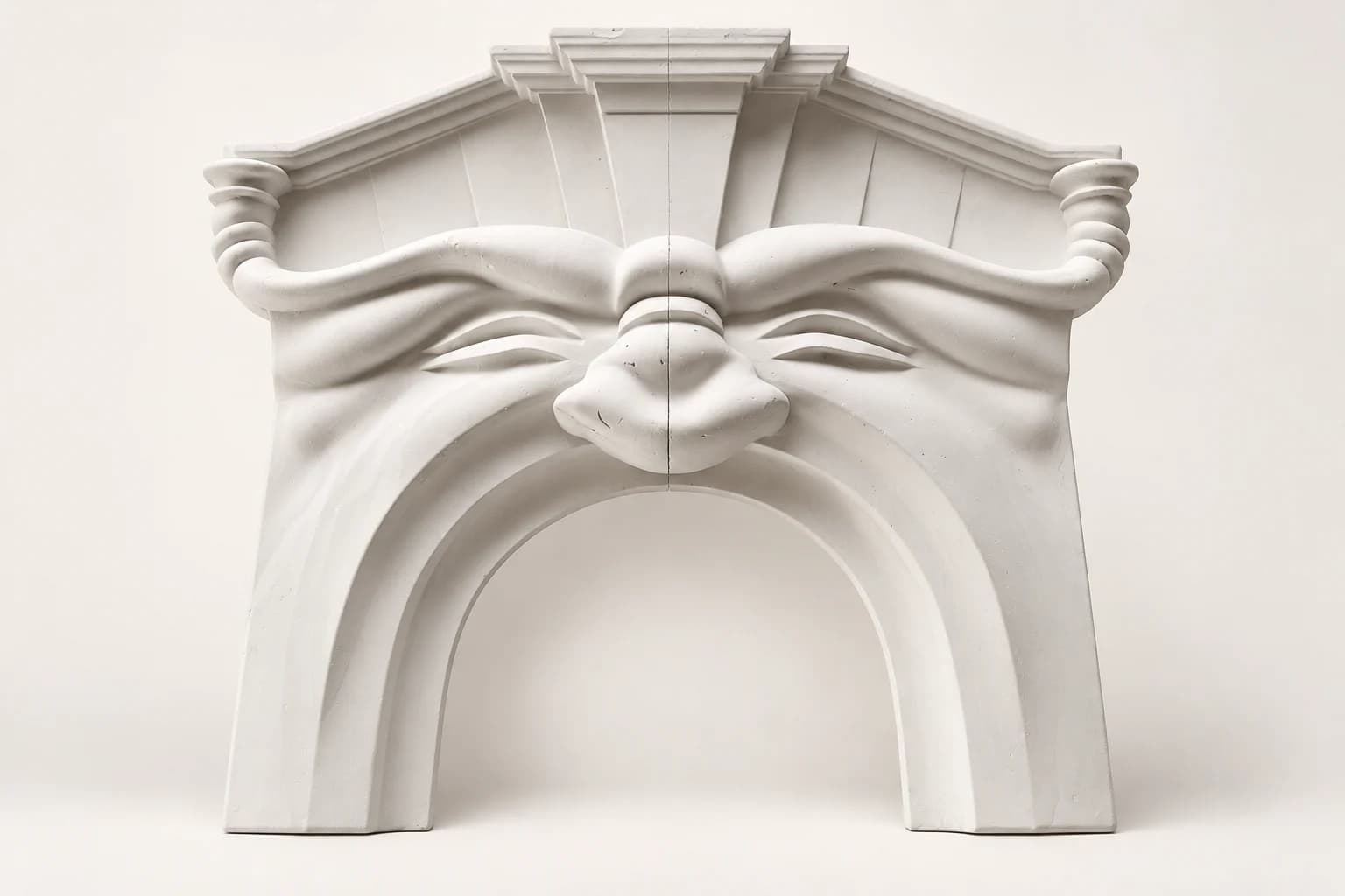 Delaware Horned Mask Fireplace Surround