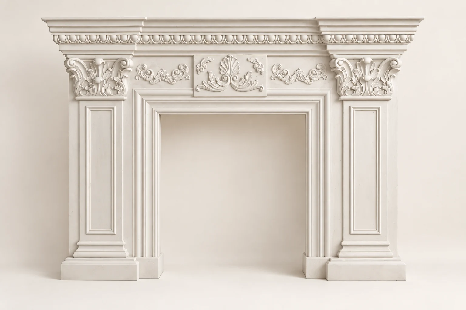 Salem Shell Palmette Fireplace Surround